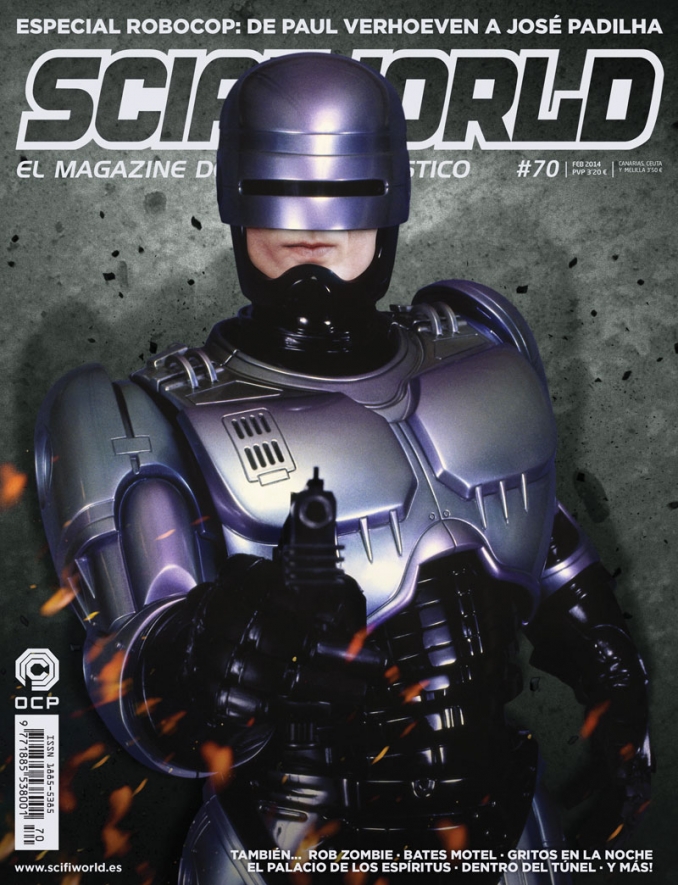 RoboCop en la portada del N70 de Scifiworld Magazine
